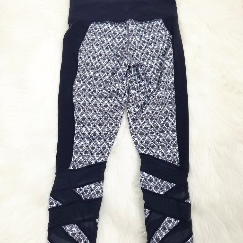 Athleta Damask Print Cropped Fitness Leggings - Picture 4 of 7